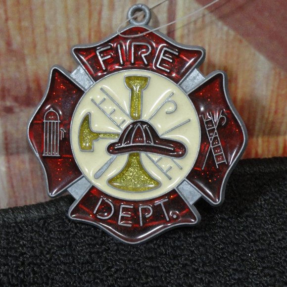 Source Unknown Other - Fire Department Sun catcher~3.5 inches~Colorful Detailed~Never in sun. E…